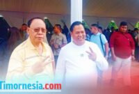 Ket. Foto : Bupati dan Wakil Bupati terpilih Kabupaten Malaka SBS-HMS Berpose Saat Mengikuti Latihan Jelang Pelantikan, Selasa 18 Februari 2025/Timornesia/BA