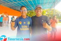 Kabid Pengelolaan Sampah, Limbah B3, dan Pengendalian Pencemaran Dinas Lingkungan Hidup Kabupaten Malaka, Yan Tae Seran, ST., M.AP, dan Kepala Sekolah SMAN Harekakae Robertus Bria Tahuk, S.Pd.,M.Pd