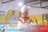 Uskup Atambua Mgr. Dominikus Saku, PR Saat Memimpin Misa Syukuran Pelantikan Bupati dan Wakil Bupati Malaka, Selasa 4/3/2025/Timornesia
