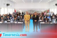 Bupati dan Wakil Bupati Malaka dr. Stefanus Bria Seran, MPH dan Henri Melki Simu, AMD seusai Pidato Pertama di ruang paripurna DPRD Kabupaten Malaka, Jumat 7/3/2025/Timornesia