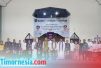 SBS HMS Pose Bersama Tokoh Agama Saat Ibadah Syukuran Pelantikan Bupati dan Wakil Bupati Malaka di Gereja Gmit Ebenhaezer Betun, Kamis 13/3/2025/Timornesia