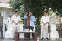 Ket foto : Gubernur NTT Melki Laka Lena didampingi Bupati Belu Wily Lai dan Wakil Bupati Belu Vicente Hornai, Sabtu 29/3/2025/dok. Prokopim Belu/Timornesia 