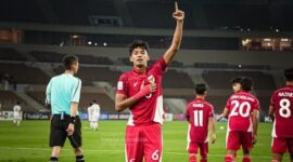 Ket Foto : Evandra Florasta merayakan gol bersama Timnas Indonesia U-17 di Piala Asia U-17 2025/Timornesia 