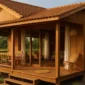 7 Gambar Rumah Sederhana Tepi Sawah yang Minimalis dan Cantik (sumber AI)