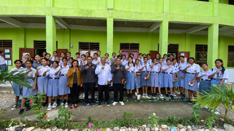 Ket foto : Bawaslu Kabupaten Malaka Goes to School/dok humas Bawaslu Kabupaten Malaka/Timornesia 