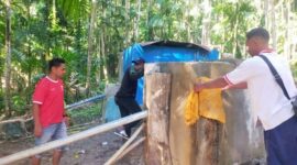 Kades Kateri Marsel Seran saat ditemui media di lokasi pembangunan pompa hidran di Desa Kateri, Jumat 5/9/2025/dok pribadi/Timornesia 