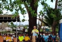 Ketua PSSI Kabupaten Malaka Adrianus Bria Seran, SH saat membuka turnamen Aintasi Cup XIV 2025/dok Istimewa/Koranmedia/Timornesia 