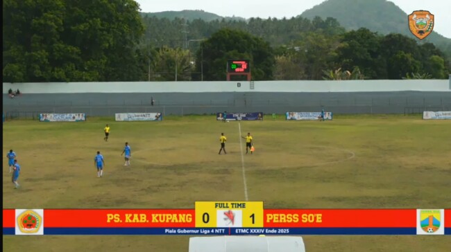 Perss Soe mengamankan tiga poin usai mengalahkan PSK Kabupaten Kupang dengan skor 1-0 pada babak penyisihan grup E ETMC Ende/dok images/Timornesia 