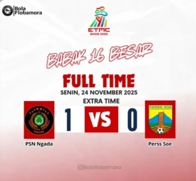 PSN Ngada Lolos Babak 8 Besar Usai Mengalahkan Perss Soe/dok images/Bola Flobamora/Timornesia 