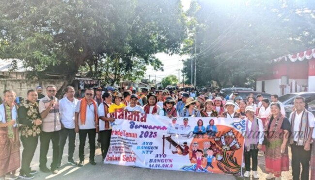 Sambut HUT NTT ke-67, TP PKK Kabupaten Malaka Gelar Jalan Sehat/dok pribadi/Timornesia 