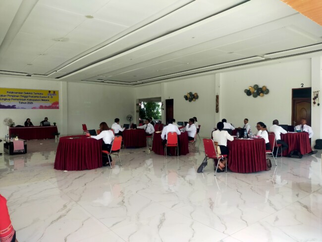 Para Calon Pejabat Eselon II-B Kabupaten Malaka sedang mengikuti seleksi terbuka/dok pribadi/Gonza/Timornesia 