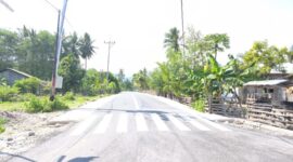 Ket foto: Ruas jalan Hotmix Haitimuk-Kakaniuk yang telah selesai dikerjakan/dok pribadi/gonza/Timornesia