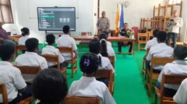 Polres Malaka Edukasi Bahaya Narkoba dan Kenakalan Remaja dalam LKTDS OSIS SMPK Sulama Kada, Kamis, 12/2/2026/dok ML/Timornesia