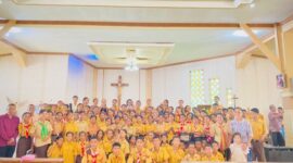 Pramuka SMPK Sulama Kada pose bersama usai tanggung koor sambut hari minggu di gereja Katolik St. Michael Kada, Minggu 15/2/2026/dok pramuka/smpk Sulama kada/ML/Timornesia