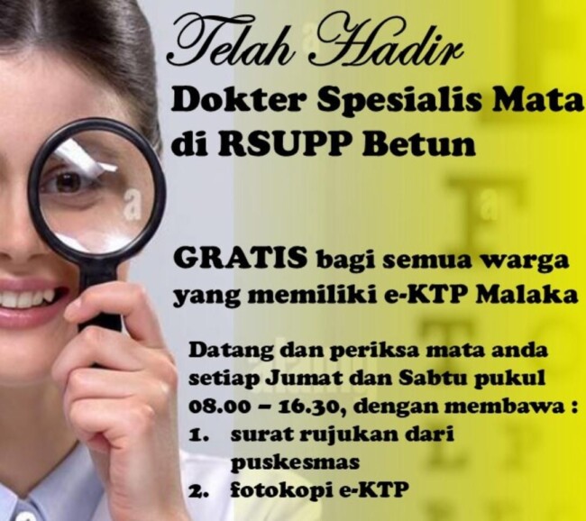 RSUPP Betun resmi buka pelayanan spesialis mata/dok images/RSUPP Betun/Timornesia