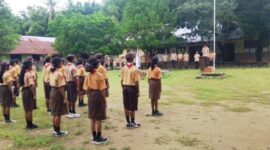 Momen Haru Pelantikan Penggalang Terap di SMP Katolik Sulama Kada/dok ML/SMPK Sulama Kada/Timornesia