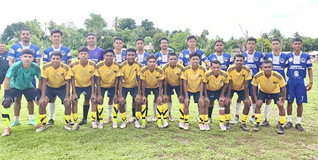 Pertandingan persahabatan SMA Fajar Timur Haitimuk (Kabupaten Malaka) Vs SMAK Fides Kefamenanu (Kabupaten TTU) di lapangan Haitimuk, Sabtu 14/2/2026/dok pribadi/Timornesia