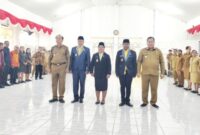 Pelantikan penjabat Desa Motaulun, Boen dan Nanebot di aula kantor Bupati Malaka, Senin 23/2/2026/dok istimewa/Timornesia