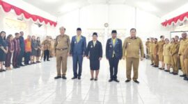 Pelantikan penjabat Desa Motaulun, Boen dan Nanebot di aula kantor Bupati Malaka, Senin 23/2/2026/dok istimewa/Timornesia
