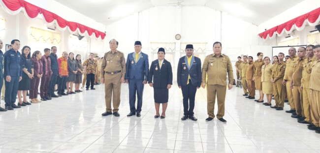 Pelantikan penjabat Desa Motaulun, Boen dan Nanebot di aula kantor Bupati Malaka, Senin 23/2/2026/dok istimewa/Timornesia