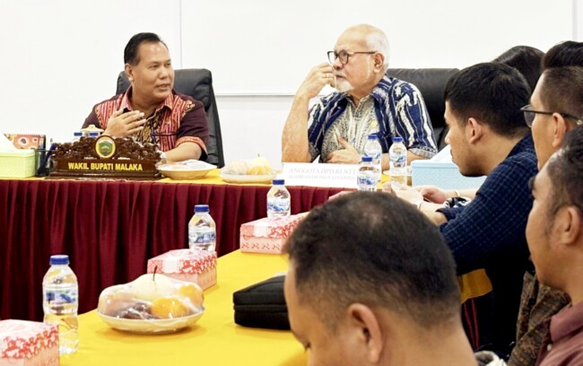 Dewan Perwakilan Daerah (DPD) RI Abraham Paul Liyanto melakukan kunjungan di Kabupaten Malaka, Jumat 27/2/2026/dok pribadi/Timornesia