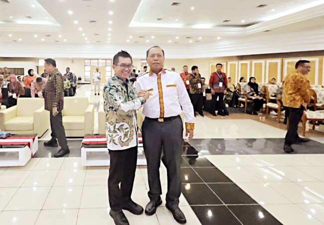 Bupati Malaka dr. Stefanus Bria Seran, MPH bersama Kepala LAN RI Dr. Mohammad Taufiq, DEA/dok istimewa/Timornesia