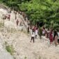 Siswa-siswi SDK Lotas bersama guru-guru menanam pohon gamal di KM 10 yang menjadi lokasi longsor di Desa Lotas/dok pribadi/fon/Timornesia