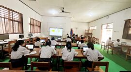 Siswa kelas akhir SMP Katolik Sulama Kada mengikuti kegiatan Gladi Bersih pelaksanaan TKA, Senin 9/3/2026/dok ml/Timornesia