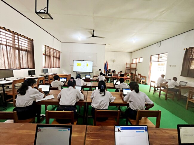Siswa kelas akhir SMP Katolik Sulama Kada mengikuti kegiatan Gladi Bersih pelaksanaan TKA, Senin 9/3/2026/dok ml/Timornesia