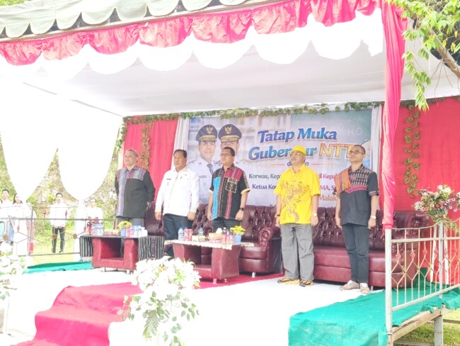 Kunjungan Gubernur NTT Emanuel Melkiades Laka Lena di SMK Genoveva, Minggu 29/3/2026/dok pribadi/Timornesia