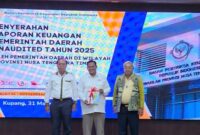 Ketua DPRD Kabupaten Malaka, Adrianus Bria Seran, menghadiri kegiatan penyerahan Laporan Keuangan Pemerintah Daerah (LKPD) Kabupaten Malaka Tahun Anggaran 2025/dok istimewa/Timornesia