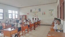Siswa kelas IX SMPK Sulama Kada antusias ikut ujian sekolah/dok SMPK Sulama Kada/TIMORNESIA 