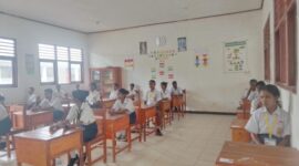 Siswa kelas IX SMPK Sulama Kada antusias ikut ujian sekolah/dok SMPK Sulama Kada/TIMORNESIA 