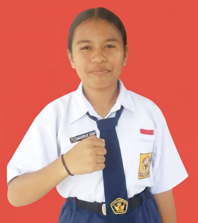 Ketua OSIS SMPK Sulama Kada, Chatlya D. Seran/dok istimewa/ml/Timornesia