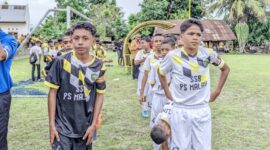 Pertandingan liga 1 Piala Bupati Malaka seri II tahun 2026 kategori U-12 antara SSB Kecamatan Weliman vs SSB Kecamatan Wewiku/dok istimewa/Timornesia