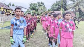 Pertandingan liga 2 Piala Bupati Malaka Seri II tahun 2026 antara SSB Kecamatan Rinhat Vs SSB Kecamatan Sasitamean/dok istimewa/Timornesia