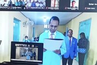 Pelantikan pengurus Himpaudi daerah oleh ketua Himpaudi provinsi NTT Yahya Baksuni secara daring/dok images/Timornesia