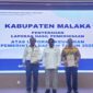Bupati Malaka Stefanus Bria Seran didampingi Ketua DPRD Kabupaten Malaka menerima LHP atas LKPD tahun 2025/dok foto istimewa/Timornesia 