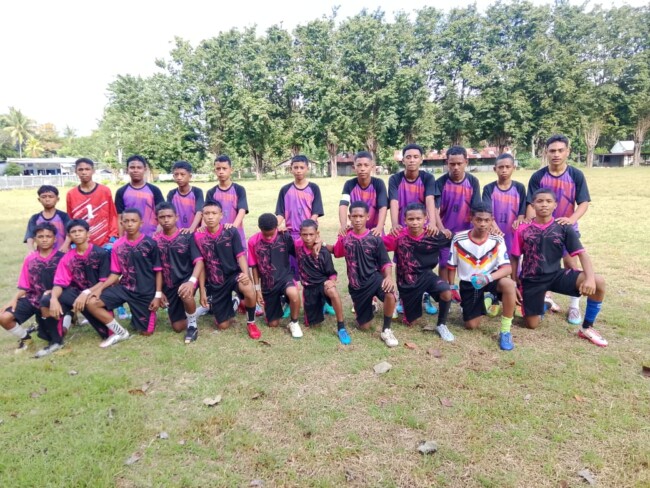 Laga uji coba SMPK Sulama Kada Vs SMPN Kobalima/dok foto pribadi/ML/Timornesia 