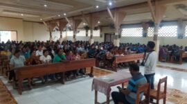Suasana pengumuman hasil ujian akhir semester kelas VII dan VIII di aula Gereja St. Mikhael Kada, Sabtu 20/6/2026/dok istimewa/ML/Timornesia 