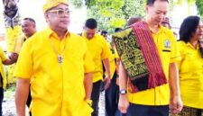Ketua DPD II terpilih Adrianus Bria Seran dan Ketua DPD I Partai Golkar Nusa Tenggara Timur, F.X. Alain Susanto/dok istimewa/gonza/Timornesia 