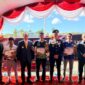 Bupati Malaka Stefanus Bria Seran, Kapolres Malaka Riki Ganjar Gumilar, Wakil Bupati Malaka Henri Melki Simu dan Ketua DPRD Kabupaten Malaka Adrianus Bria Seran foto bersama para pemenang lomba/dok humas polres Malaka/Timornesia 