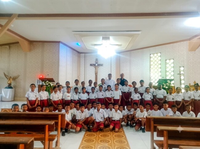 Masa Pengenalan Lingkungan Sekolah (MPLS) SMPK Sulama Kada/dok istimewa/ML/Timornesia 