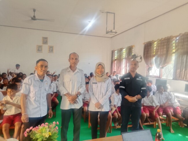 Sosialisasi Pengawasan Pemilu oleh Bawaslu Malaka pada MPLS SMPK Sulama Kada/dok istimewa/ML/Timornesia 