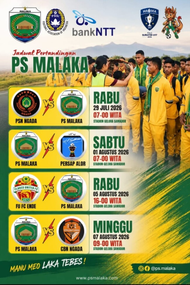 Jadwal pertandingan PS Malaka U-17 babak penyisihan grup D/dok images/TIMORNESIA 