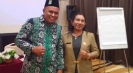 Ketua Fraksi Golkar Maria Fatima Seukuran Kain dan Ketua Fraksi PKB Petrus Nahan Manek/dok istimewa/Bolan/Timornesia 