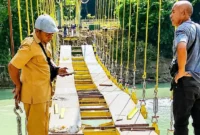 Foto kondisi terkini jembatan gantung Numbei/dok istimewa/fur/Timornesia