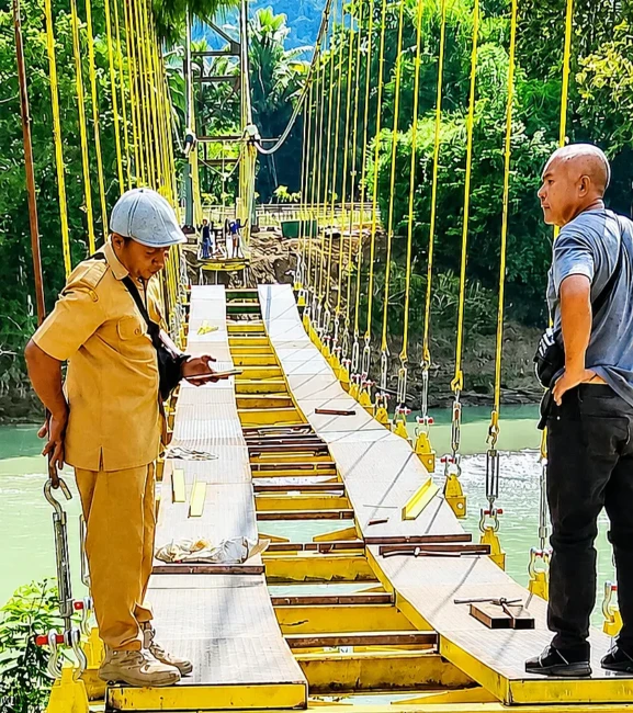 Foto kondisi terkini jembatan gantung Numbei/dok istimewa/fur/Timornesia 