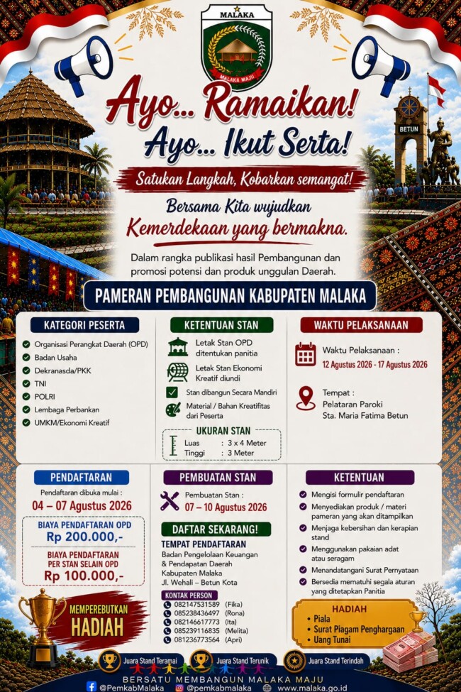 Pameran pembangunan Kabupaten Malaka dalam rangka memeriahkan HUT ke-81 Kemerdekaan Republik Indonesia/dok images/Timornesia 