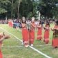 Perarakan Piala Sulama Cup II diiringi marching band dan tarian Likurai/dok istimewa/Timornesia 